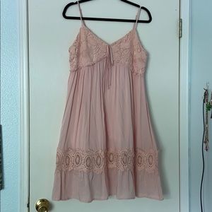 Light pink Umgee Sundress with Lace Detail